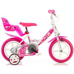 Dino Bikes 12" bílo růžové