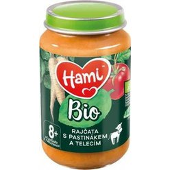 Hami BIO masozeleninový příkrm Rajčata s pastinákem a telecím 190g, (6ks)