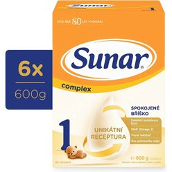 Sunar Complex 1 Počáteční kojenecké mléko 6× 600 g